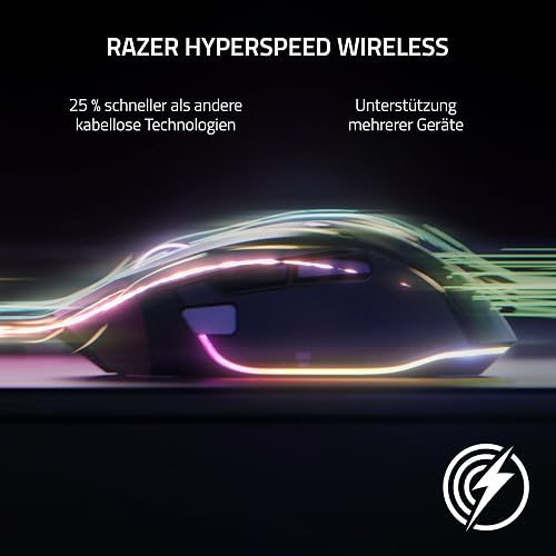 Razer Basilisk V3 Pro - Customizable Wireless Gaming Mouse HyperScroll Tilt Wheel (Focus Pro 30K Optical Sensor, 13-Zone Chroma Lighting, 10+1 Programmable Buttons) Black - 8