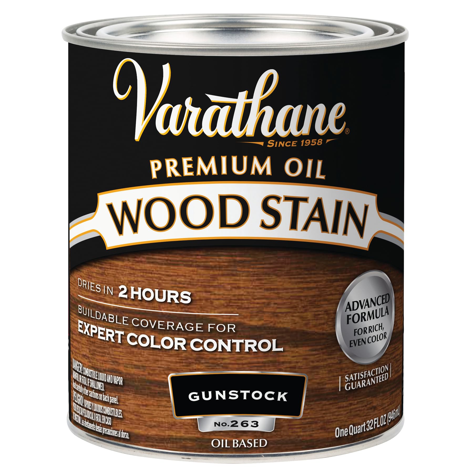 Rust-Oleum Wood Stain Color Gunstock1 Quart