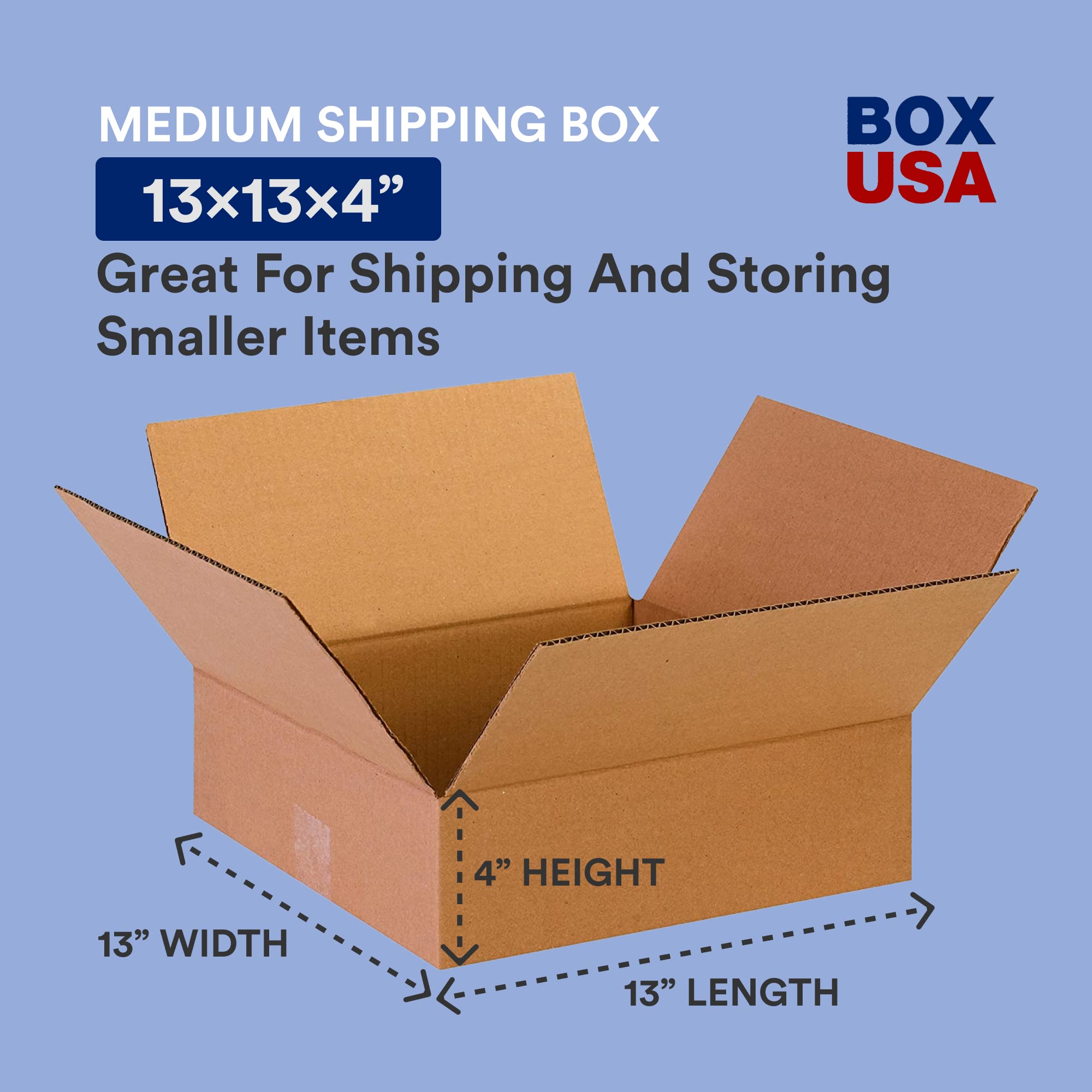 50-Pack Of 7x7x7 Inch EcoSwift Corrugated Cardboard Moving Boxes - Lightweight Shipping Boxes