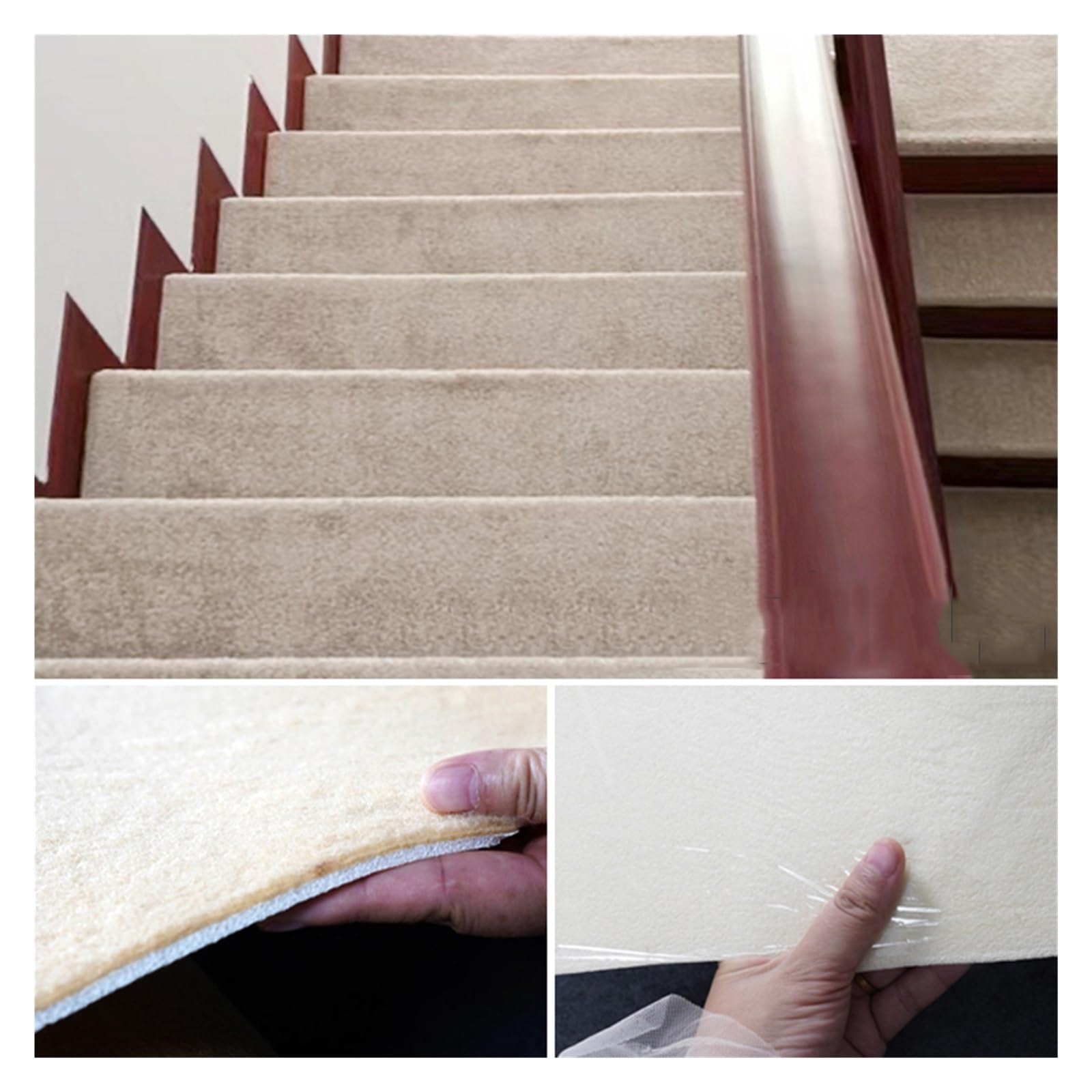 Alfombra antideslizante para escaleras en rollo autoadhesivo de 8mm