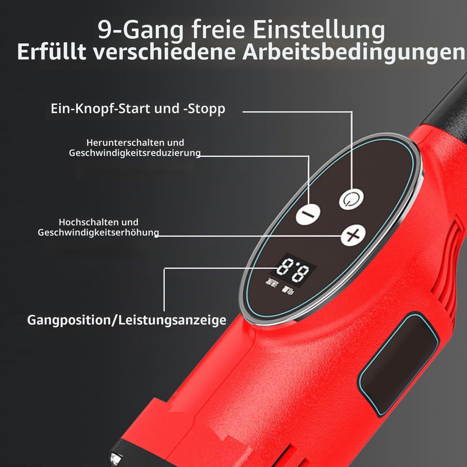 Elektrischer Estrich Zement Nivelliermaschine, Power GläTtekelle Vibration Beton, Mit 9 Geschwindigkeit Einstellung, FüR StraßEnbau 2*Battery-1.5M