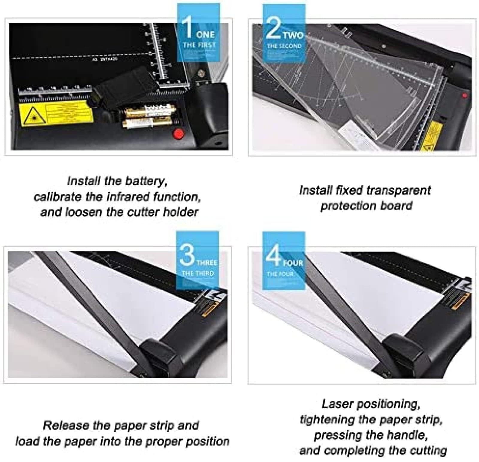 Manueller Papierschneider, A3/A4-Guillotine-Schneider mit Metallbasis, 10 Blatt Schneidemaschine für Scrapbooking, Zuhause, Büro, Bilderschneiden, Etikettengestaltung, Fotos