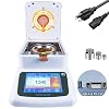 50gx0.001g 180C Lab Halogen Moisture Analyzer 0.01% Readability Touch Screen Moisture Balances, Moisture Content Meter, Moisture Tester for Wood Grain Food Plants 3 Drying Modes RS232 Ports