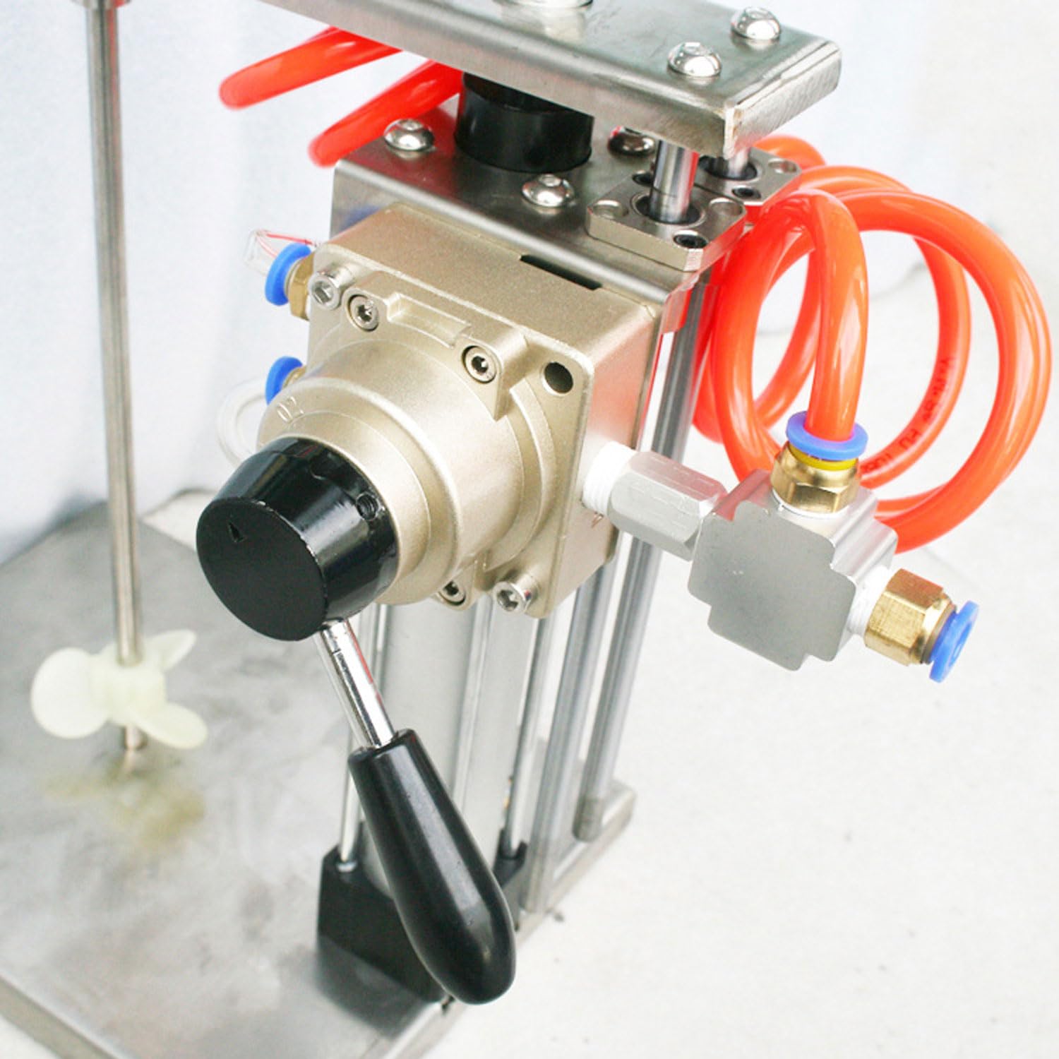 Miscelatore Pneumatico per Vernice da 5 Galloni, Miscelatore di Liquidi a Sollevamento Automatico, Miscelatore d'Aria in Acciaio Inossidabile da 2600 Giri/min 1/8 HP
