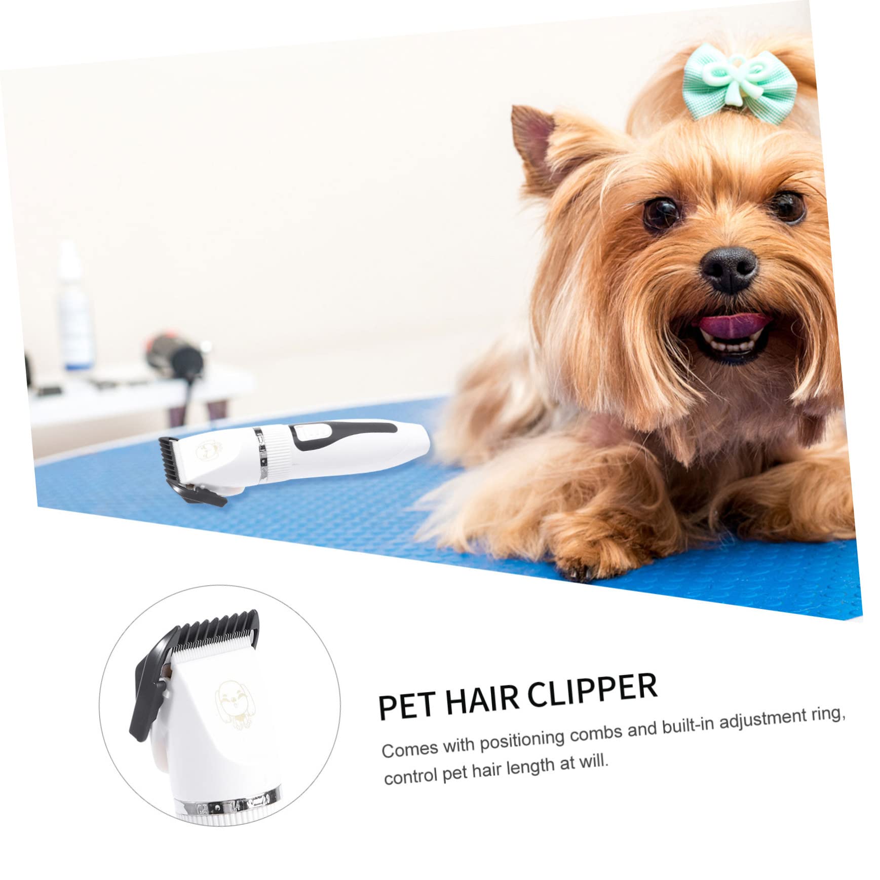 ifundom Rechargeable Pet Hair Trimmer for Dog Cat Grooming Low Noise Electric Hair Clipper with for Gentle Grooming Rechargeable for Sensitive Areas