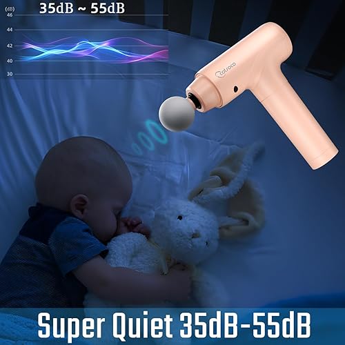 Miniatura 3 de cotsoco Pistola de masaje de tejido profundo, pistola de masaje muscular para aliviar el dolor, herramienta de masajeador eléctrico de mano de 20