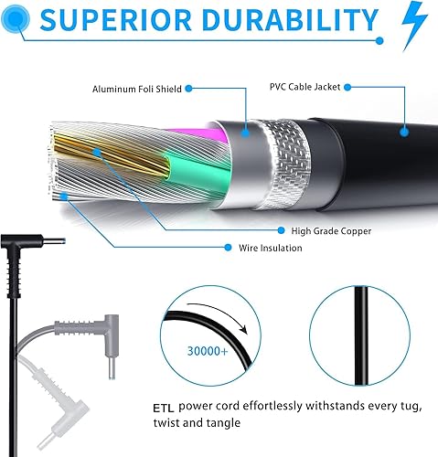 Miniatura 6 de VHBW Adaptador de corriente de repuesto para HP 120 W compatible con HP USB-C Dock G5 USB-C/A Universal Dock G2 5TW13AA Envy 15 17 Series Omen