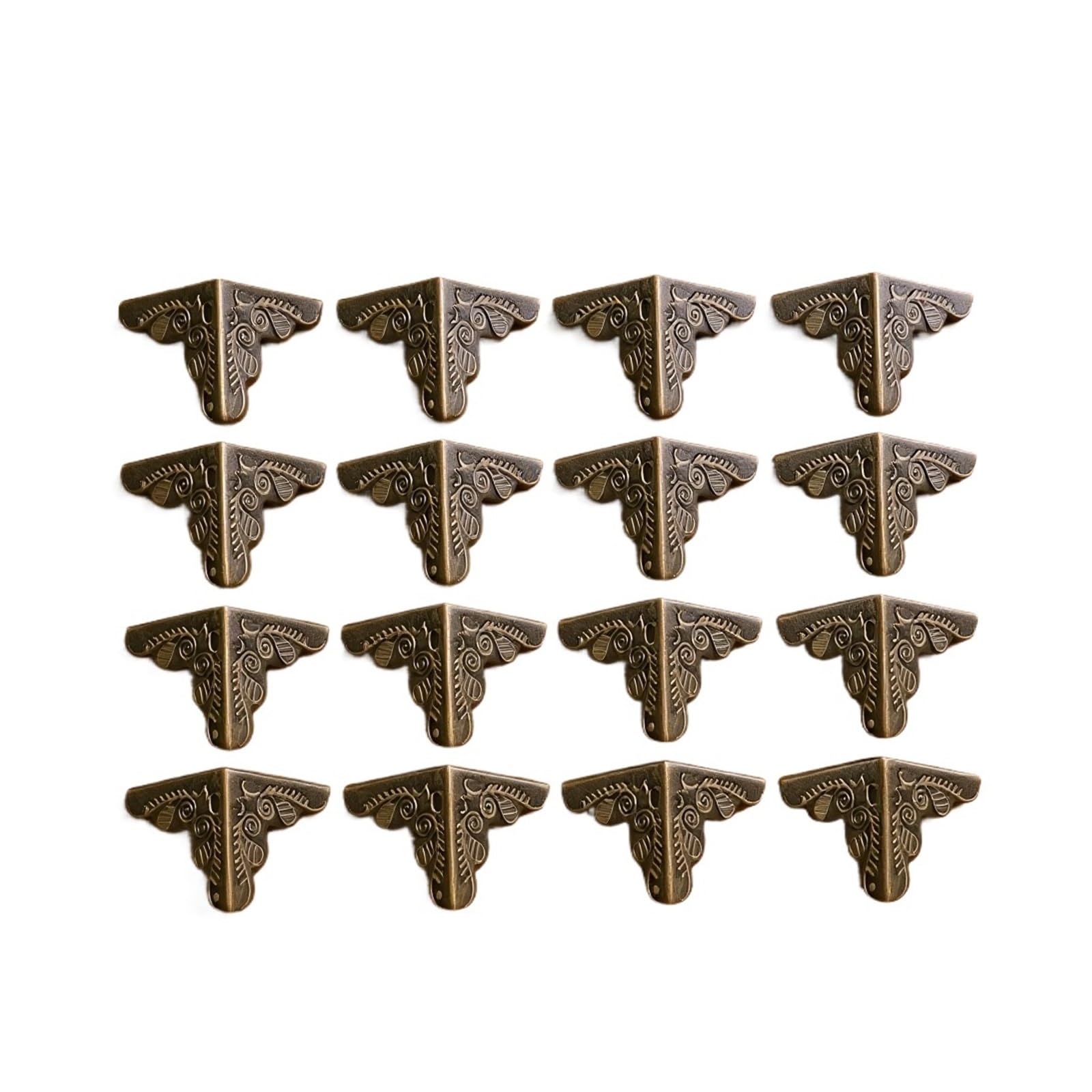 30Pcs Corner Guards 25Mm Bronze Zinc Alloy Finish Furniture Protectors for Desk Table Drawer Jewelry Chest Edging
