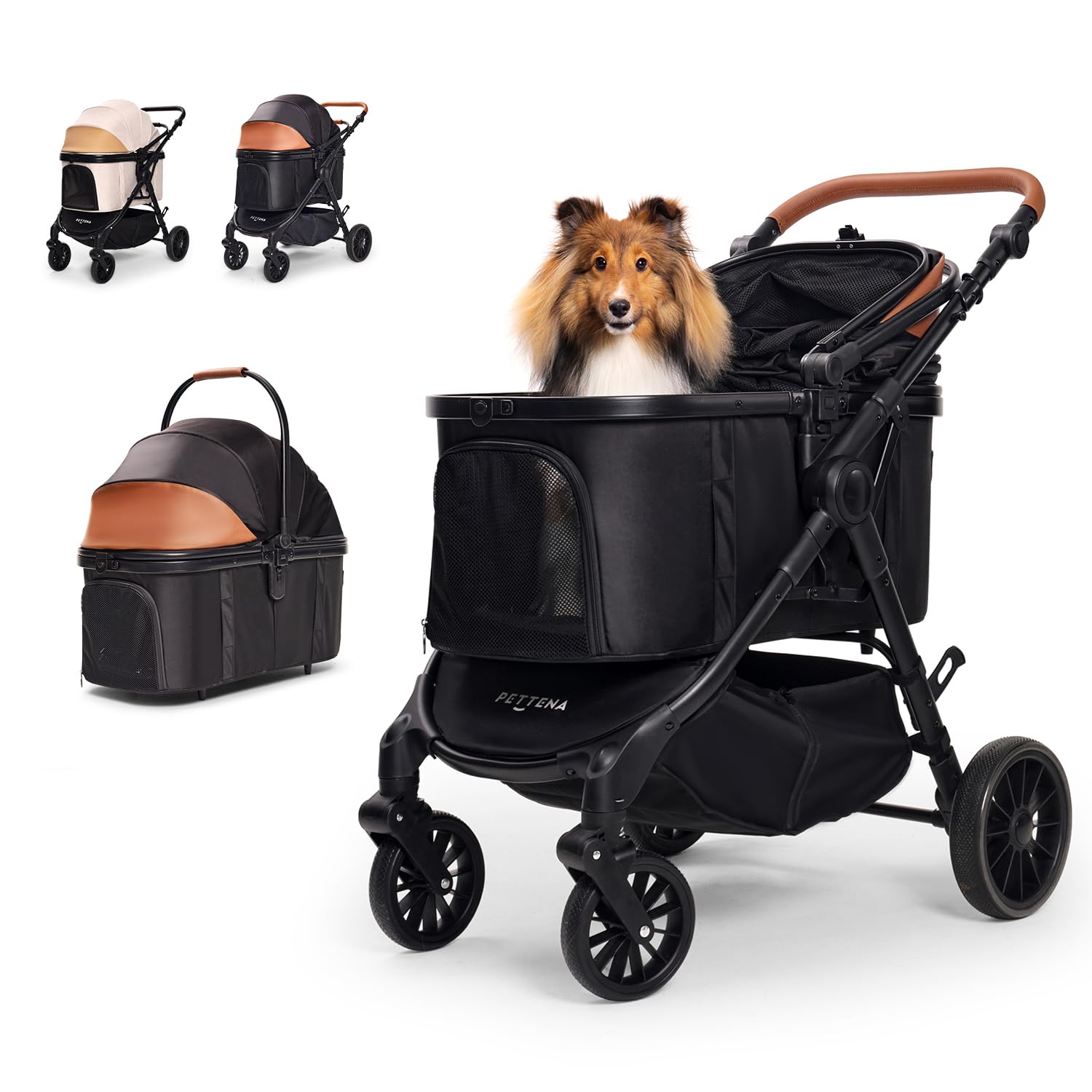 【中型犬専用】PETTENA ペットカート 中型犬 犬カート 30KG耐荷重 多…