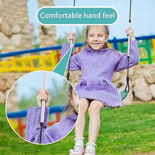 Miniatura 6 de 2 piezas de soporte de asiento de columpio resistente de 330 libras, adecuado para patio trasero, jardín, parque infantil (verde)