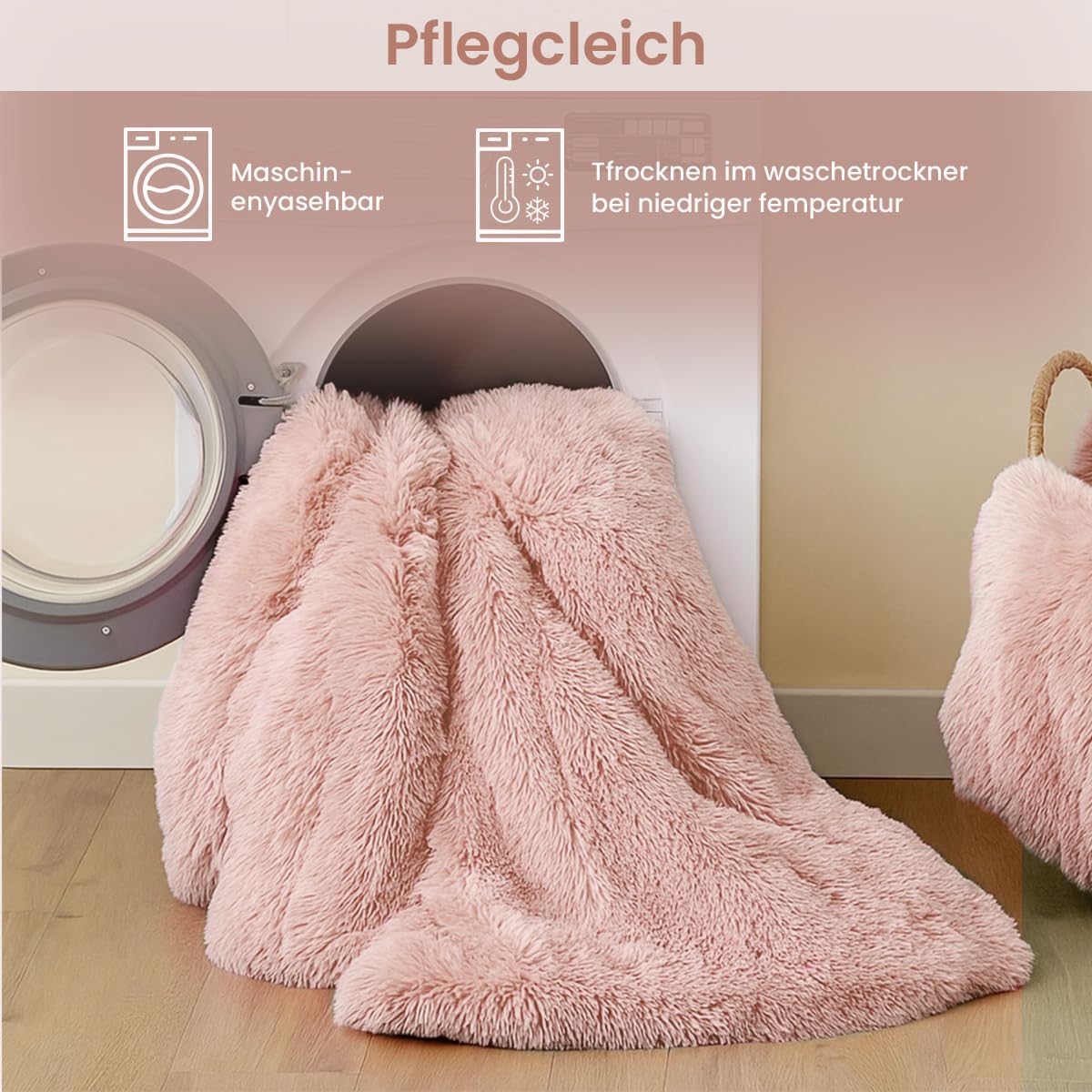Sacebeleu Pluszowy komplet pościeli 220x240cm stara róża różowa ciepła zimowa puszysta flanelowa biber dziewczęca poszewka na kołdrę pokrowiec na kołdrę z zamkiem błyskawicznym i 2 poszewki na