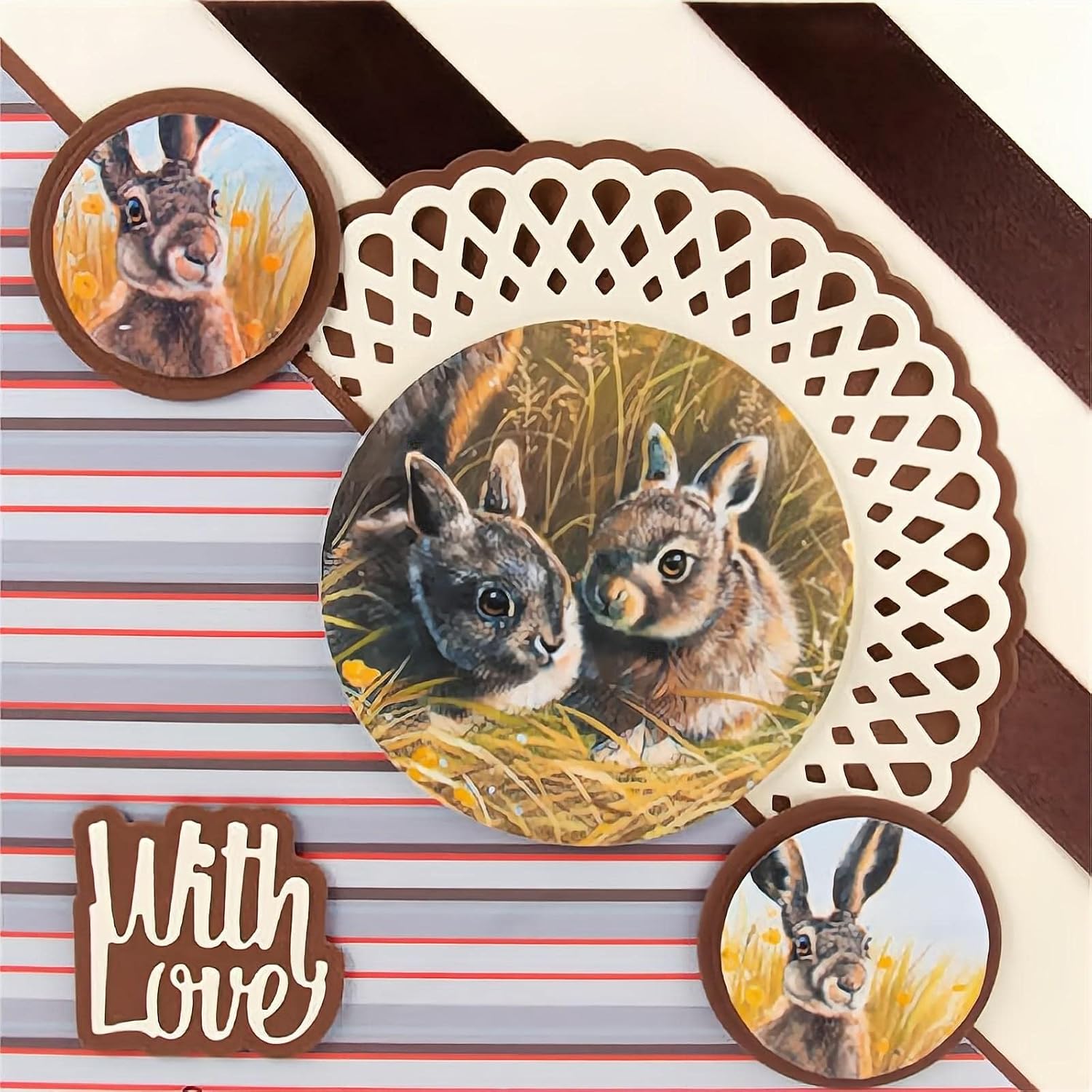 Briartw Romantic Sweet with Love Words Phrases Sentiments Cutting Dies for Card Making,Thinking of You, Just Because,with Love,Best Wishes,Embossing Scrapbooking Handcraft Decoration Cards