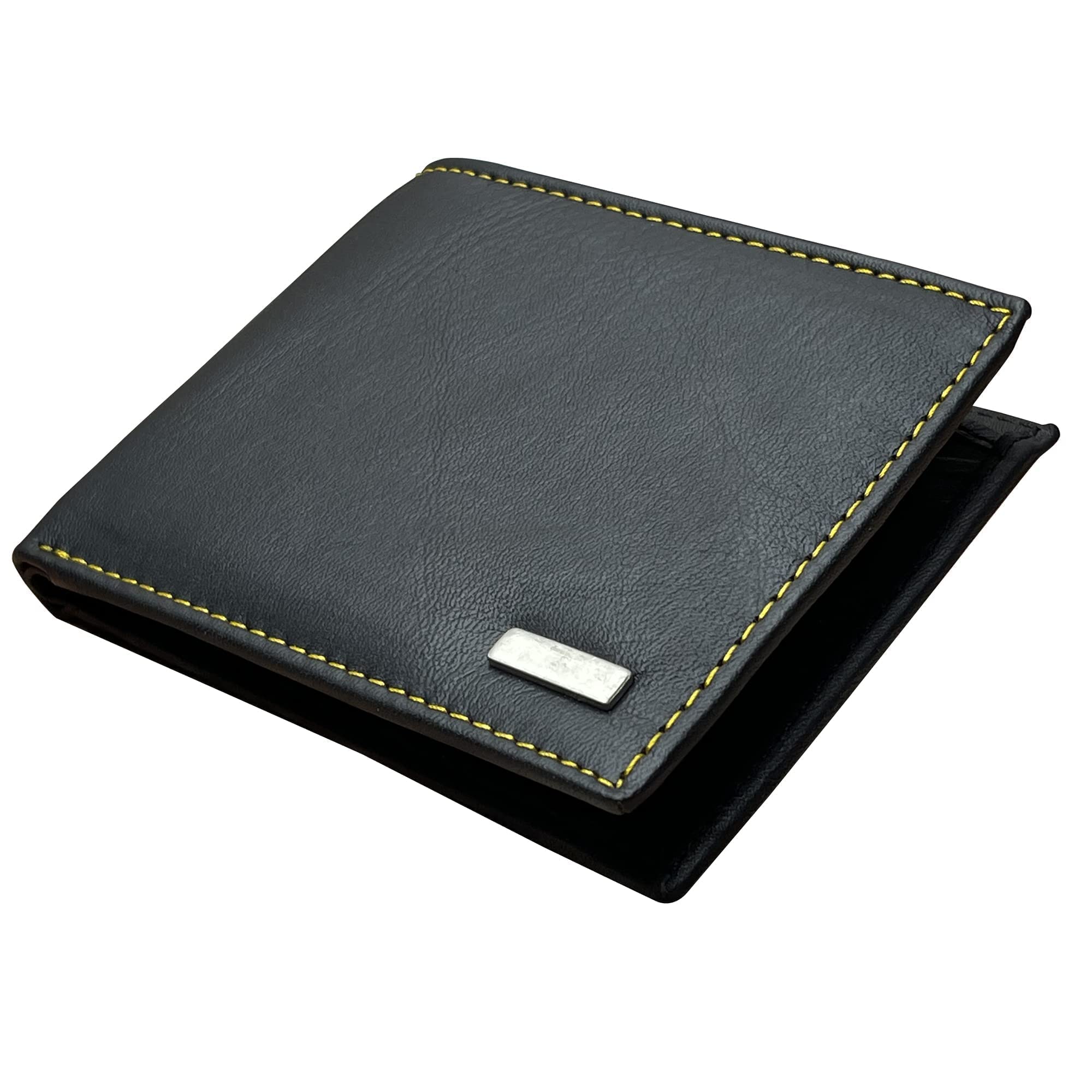 Black Leather Wallet for Men- RFID Protecting Leather Bifold Slim Wallets with Card Slots and Coin Pocket Gifts for Mens
