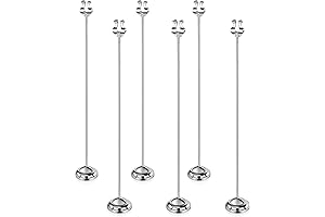 Table Number Stand for Restaurant Use - Sturdy Stainless Steel Table Numbers 1-6