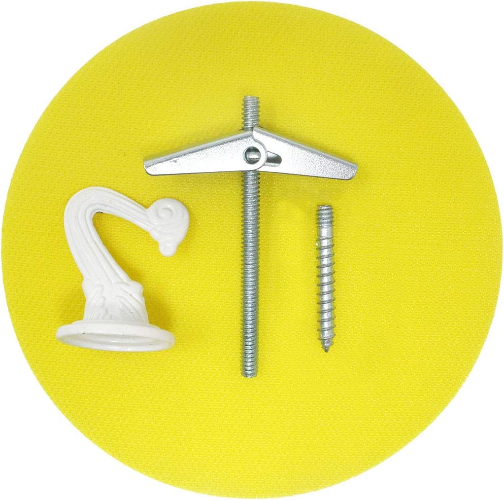 8 Sets Swag Ceiling Hooks and Hardware, Nydotd Swag Hooks with Steel Screws/Bolts and Toggle Wings Heavy Duty for Hanging Plants Ceiling Installation Cavity Wall Fixing White
