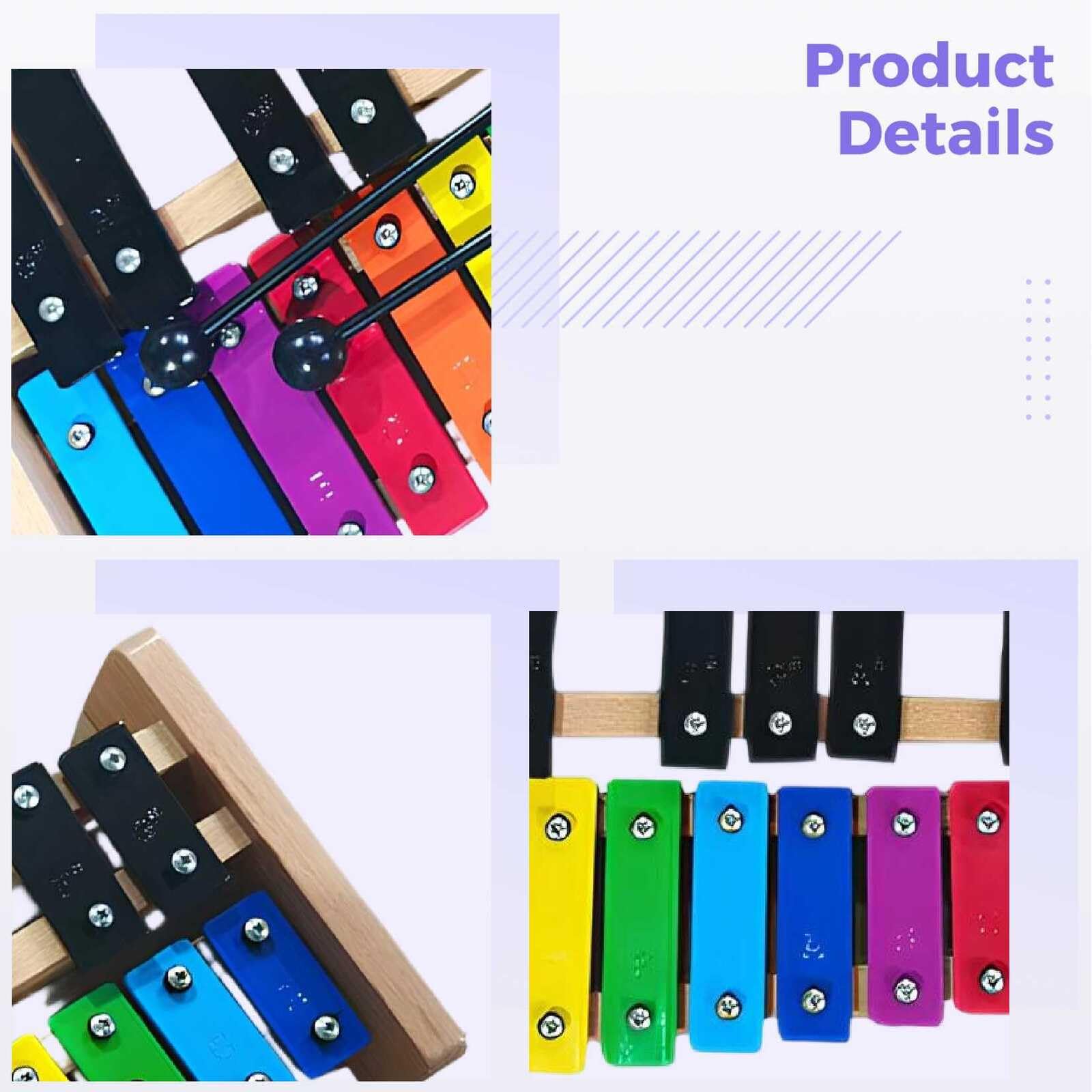 27 nut glockenspiel ksylofon z kolorowymi żelaznymi kluczami, orfowy instrument perkusyjny dla młodych muzyków, muzyczna zabawka edukacyjna z młotkiem