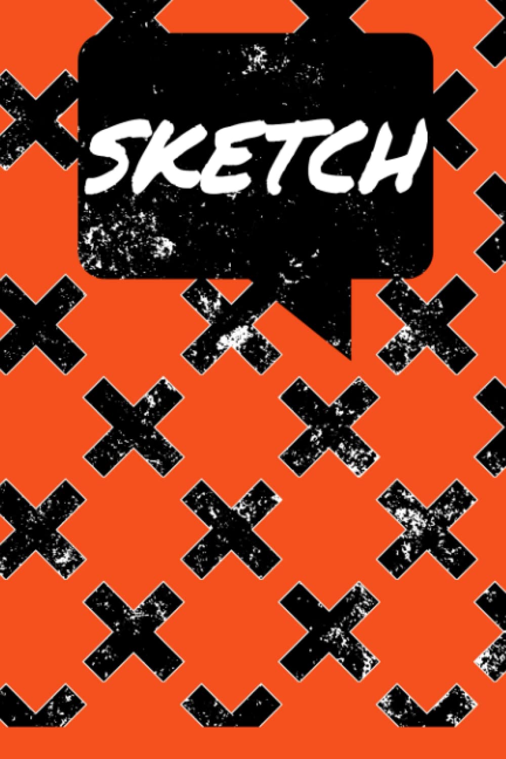 X SKETCH BOOK ORANGE DRAWING DOODLING SKETCHING BLANK PAPER DRAW BOOK