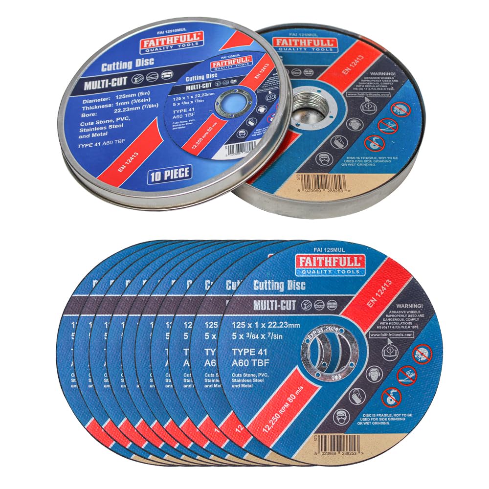 Disques de coupe rapides 1 mm Faithfull pour restaurer vos véhicules et rénover les structures en fer