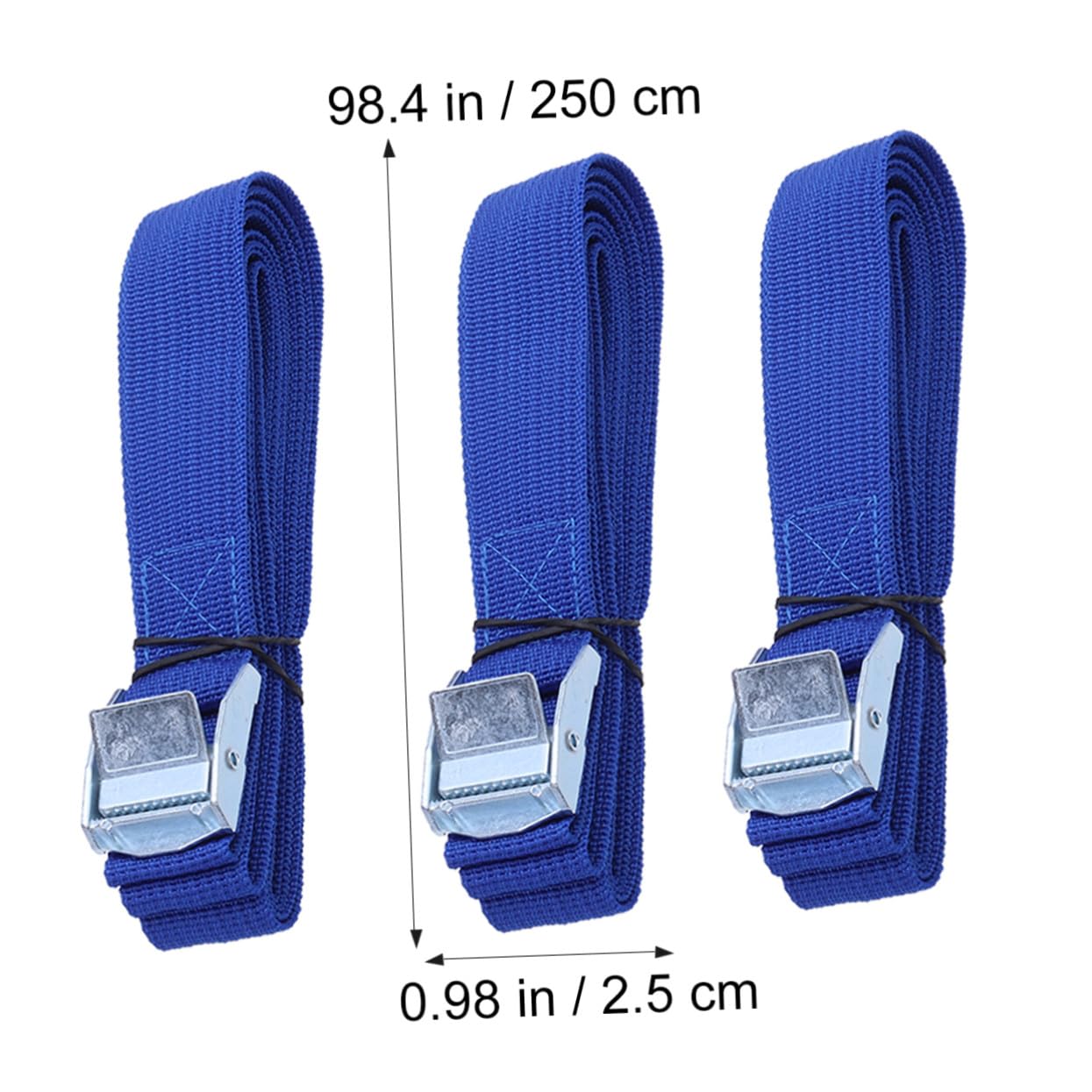 10stücke Pack Zurrgurte mit Schnallen Dicke Nylon-Gurte für Ladungssicherung Geeignet für Autodachgepäckträger Kajakträger Blau