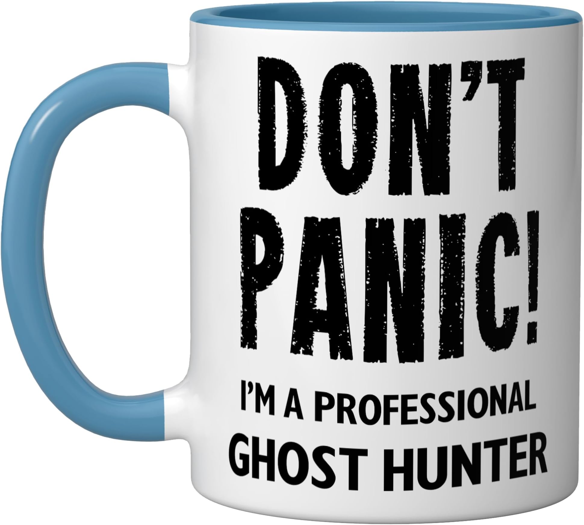 Ghost Hunter Ceramic Mug, Blue/White