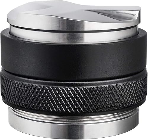 MATOW Distribuidor y manipulador de café de 2.283 in, nivelador de café de doble cabezal para portafiltro, profundidad ajustable aumentada,