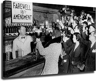 ObabO End of The Prohibition - Farewell 18th Amendment Poster Picture HD Wall Art Canvas Print Aesthetic Artwork for Bedroom Living Room Decor (Unframed,8x12inch)