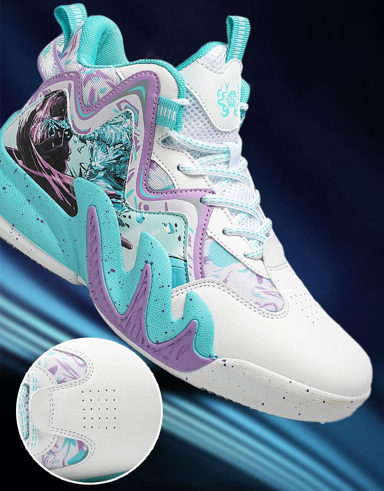 Męskie Buty Do Koszykówki Męskie Męskie Outdoor Buty Treningowe Antypoślizgowe Oddychające Lekkie Indoor Buty Sportowe(43 EU, Z4)