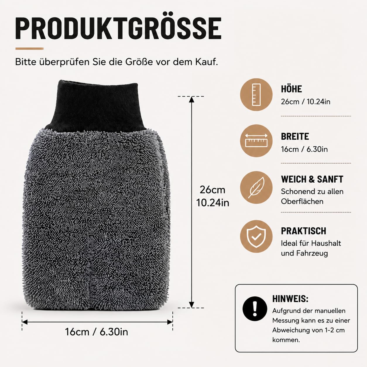 Ultra Wipes Trockenhandschuh, Saugstarke Mikrofaser Handschuh Zum Fenster Putzen, Waschhandschuh, Händehandtuch, Multifunktions Reinigungstuch, füR Auto, Duschkabine, KüChe (Grau*4)