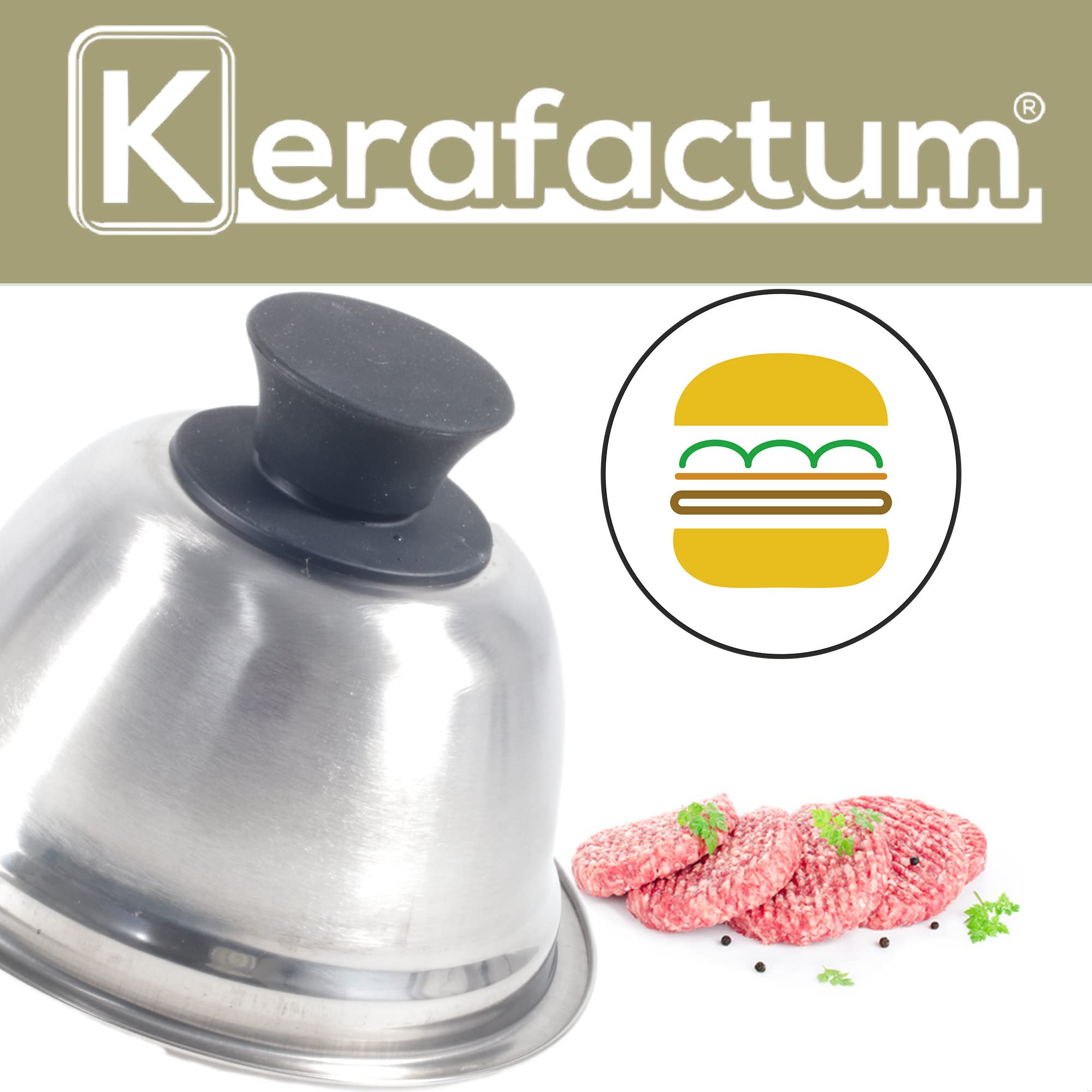 Kerafactum® - Cloche de cloche pour hamburger cheesburger Cloche à