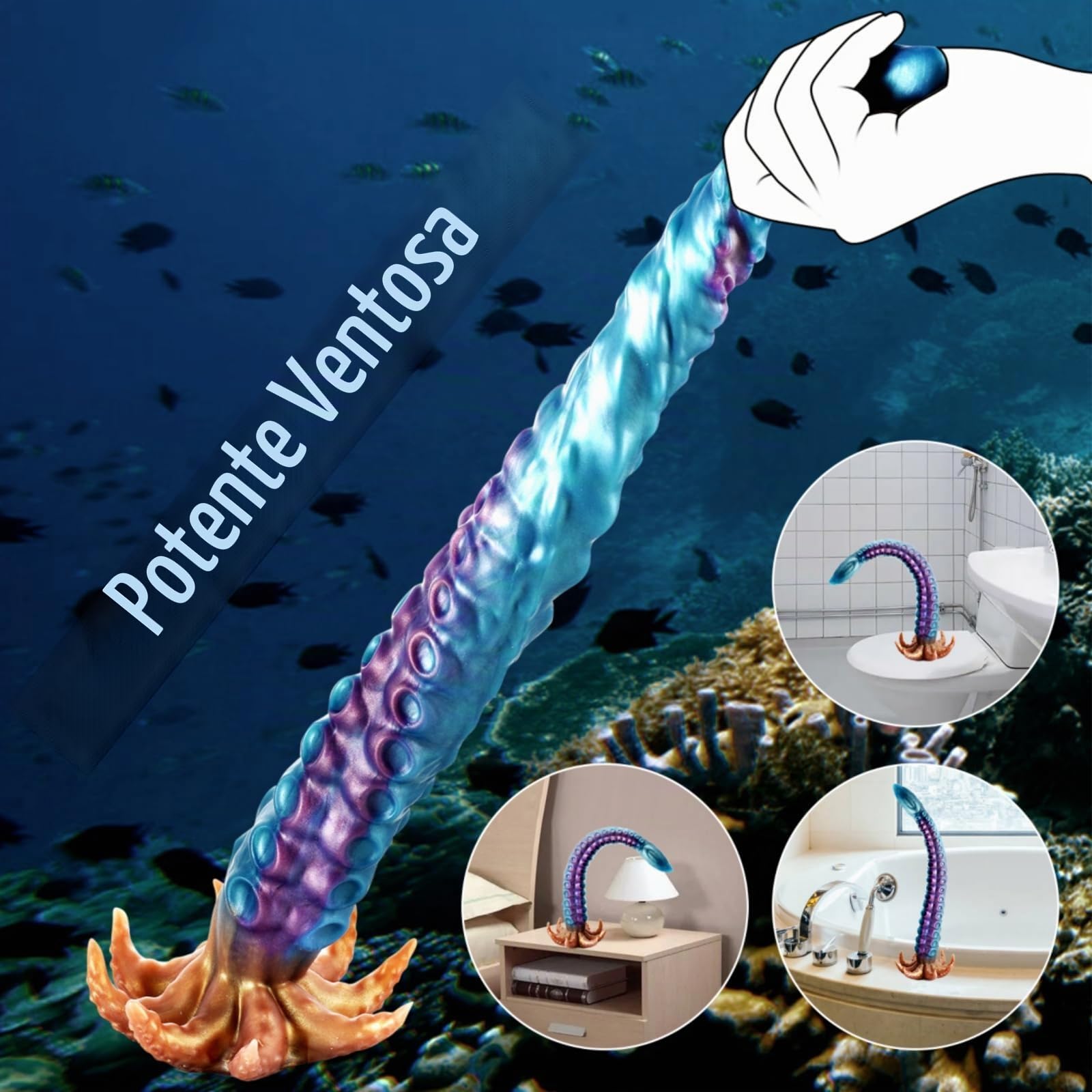 58CM Lungo Plug Anale in Silicone Liquido, Stimolatore della Prostata Palline Anali Dildo, Sex Toy Anale, Giocattolo Sessuale per Uomini e Donne (XXL)