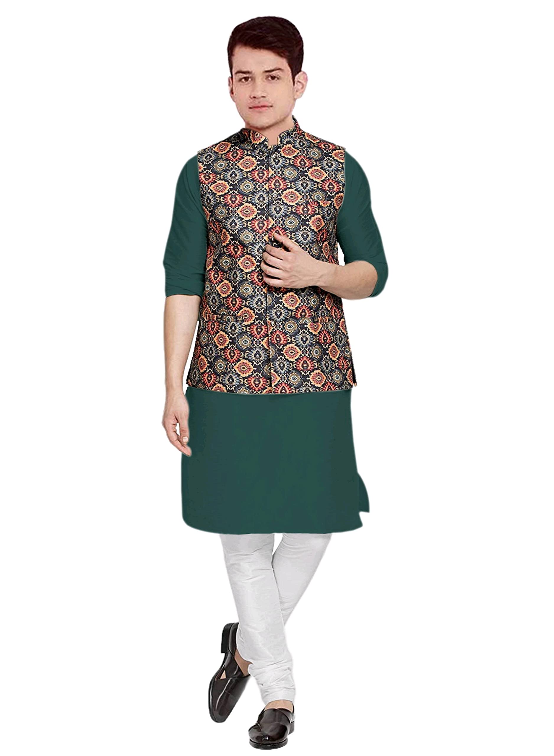 Kurta Pyjama set with Nerhu Jackets |3 pcs Combo| for Mens-image-10