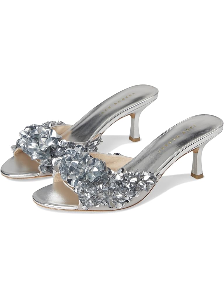 Silver Jack Rogers Crown Sequin Sandals