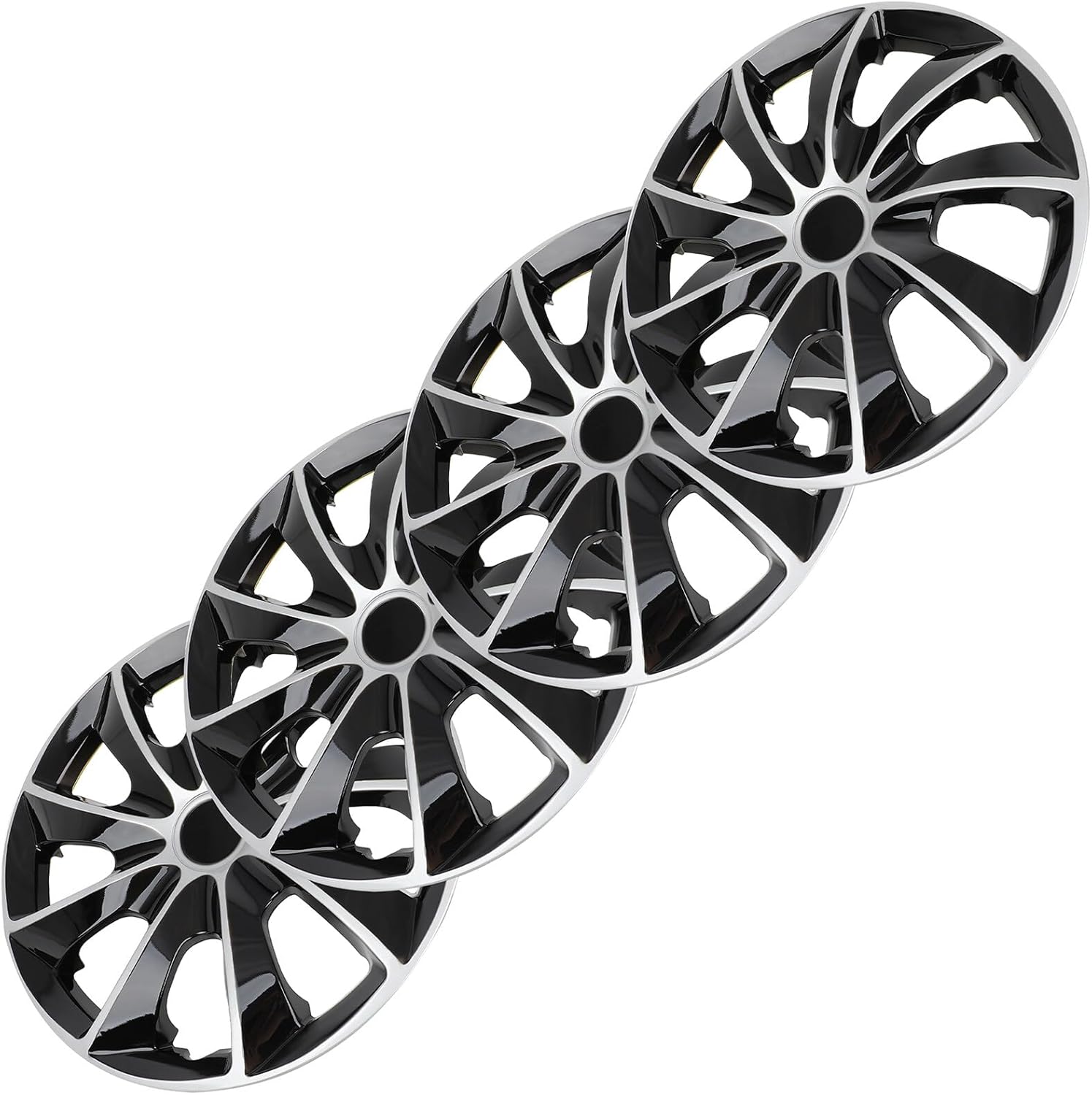 OCPTY Car Wheel Rim Skin Cover Hub Caps Hubcap Wheel Cover Black