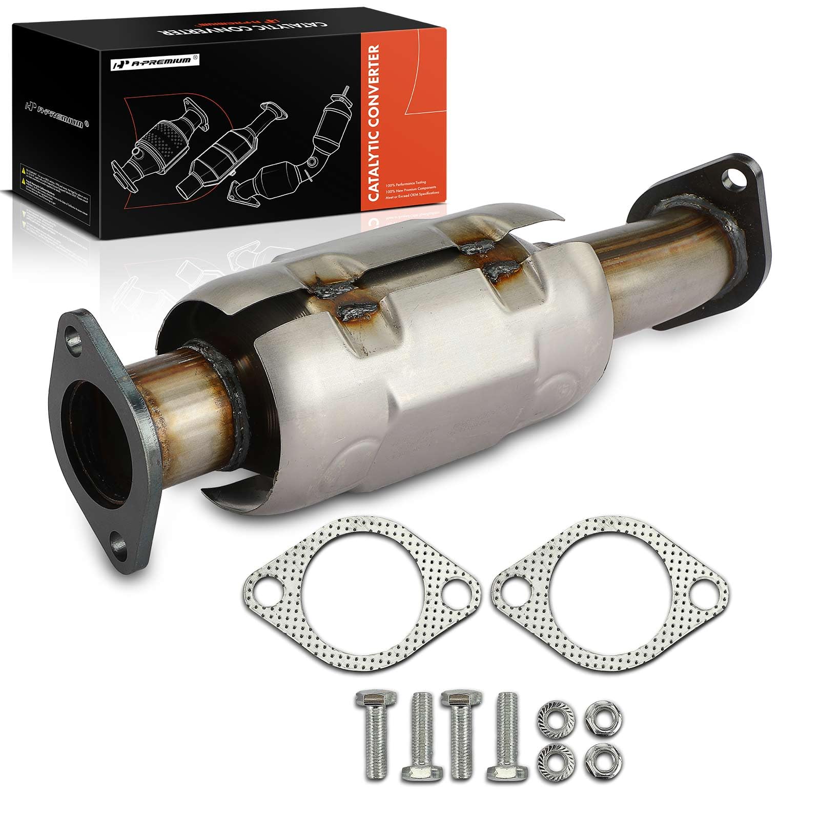 A-Premium Catalytic Converter Kit Direct-Fit Compatible with Hyundai Sonata 2006-2008 & Kia Optima 2007-2008, Rondo 2007-2008, 2.4L, EPA Compliant,