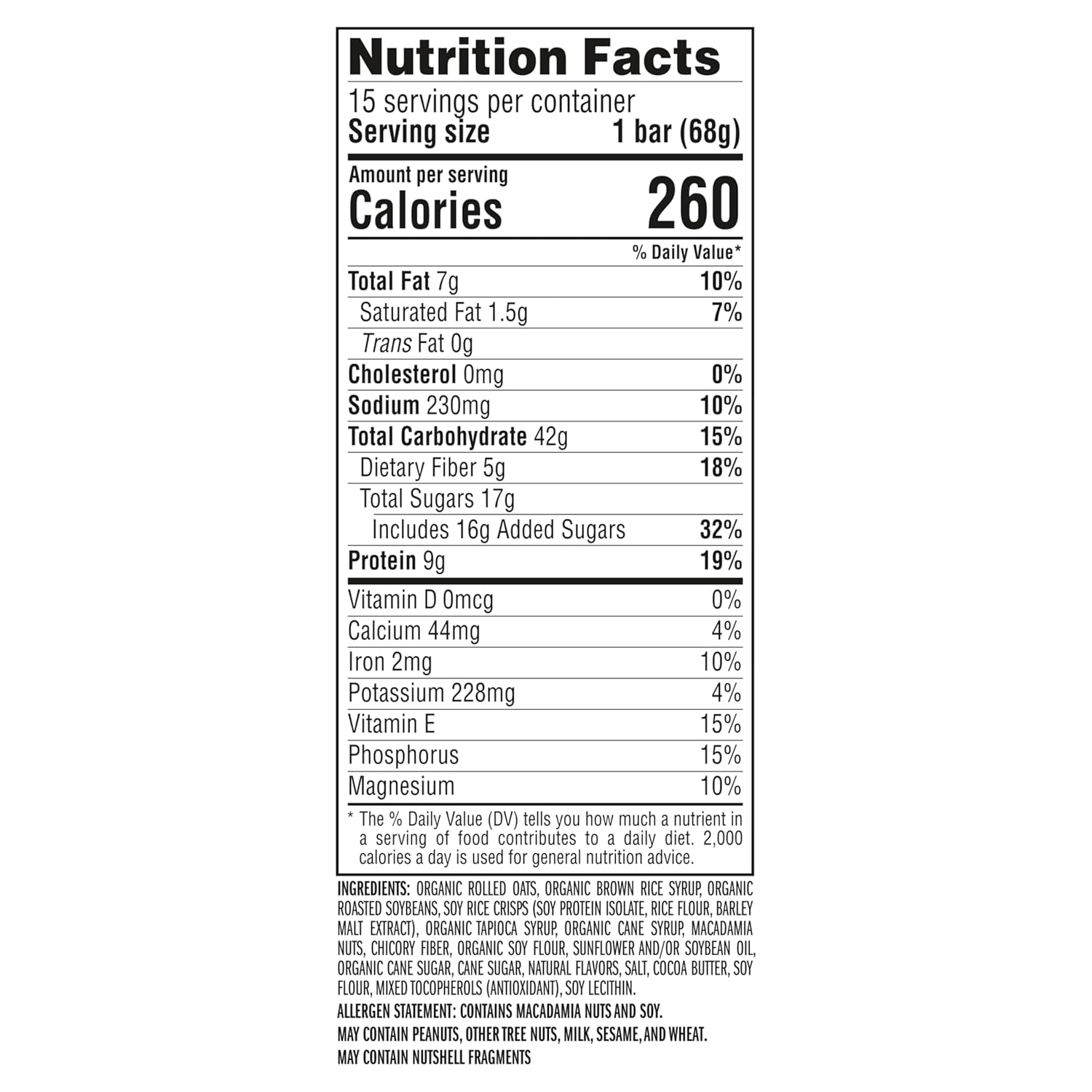 CLIF BAR - White Chocolate Macadamia Nut Flavor - Made with Organic Oats - Energy Bars - Non-GMO - Plant Based Protein Bars (15 Pack) image 2 of 16 B0CXQ5SK16