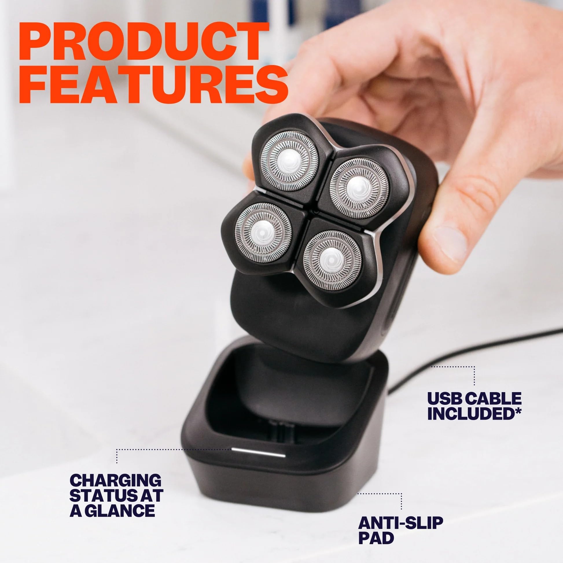 Freebird FlexSeries Pro Shaver Charging Dock with LED Indicator and USB Cable