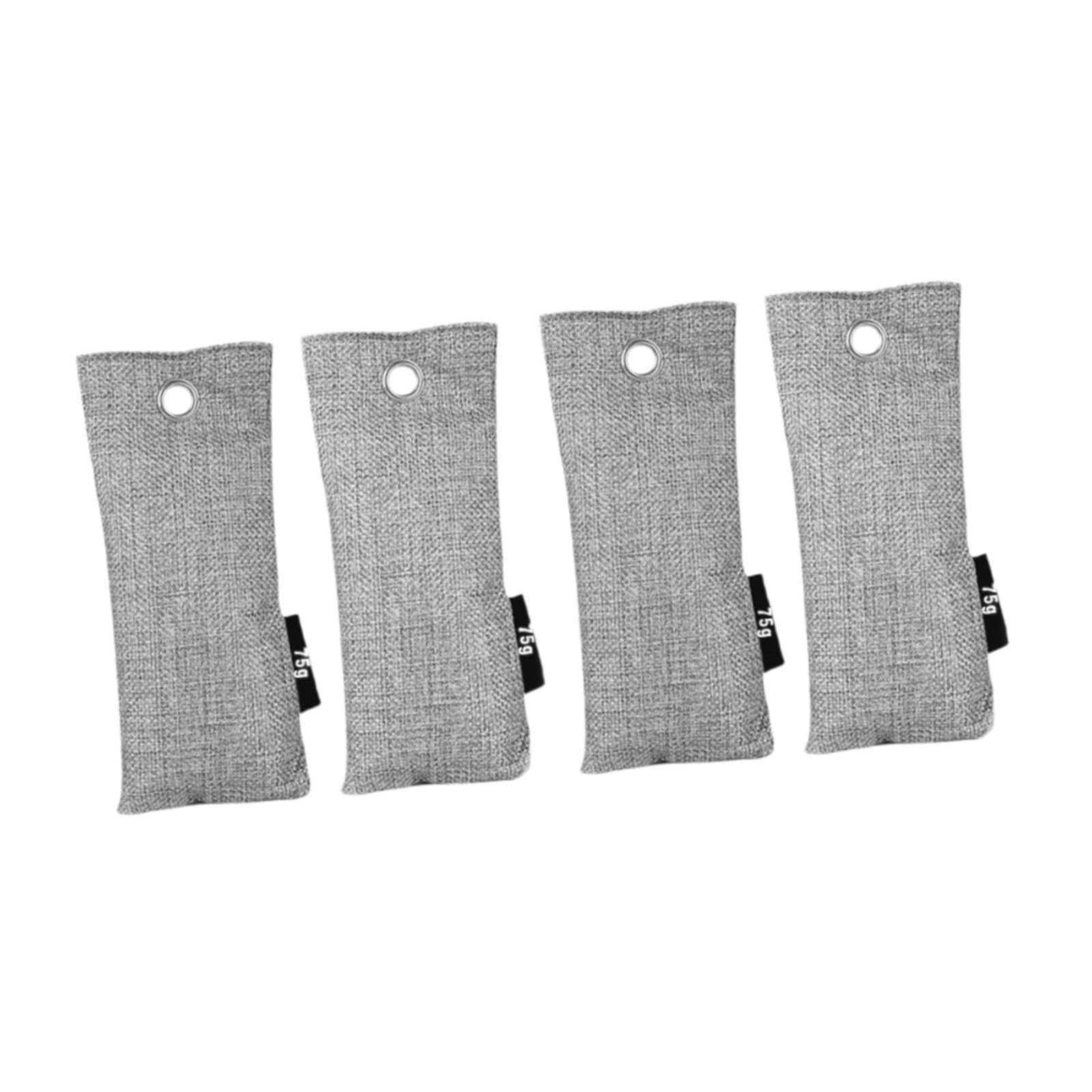 Qianly Air Purifying Bags Purifier Bags Natural Activated Bamboo Charcoal Odor Absorber Air Purification Accessories for Car Bedroom, 4 Bags