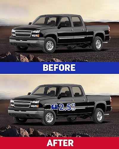 Miniatura 54 de Richeer Kit de elevación de nivelación delantera de 3 pulgadas compatible con Silverado/Sierra 1500 2007-2024, kit de elevación de nivelación