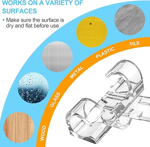 Miniatura 5 de 30 clips adhesivos para cables clips de cables para organizar cables, clips de cable para cables, clips de organización de cables para el hogar y la