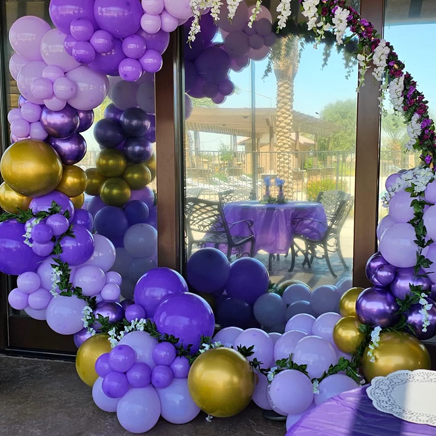 Zestaw pastelowych fioletowych złotych balonów, 60 szt., 30 cm, jasny, makaronik, metaliczny, ciemnofioletowy, lawendowy balon ze złotym konfetti, lateksowe balony na urodziny, ślub, baby shower,