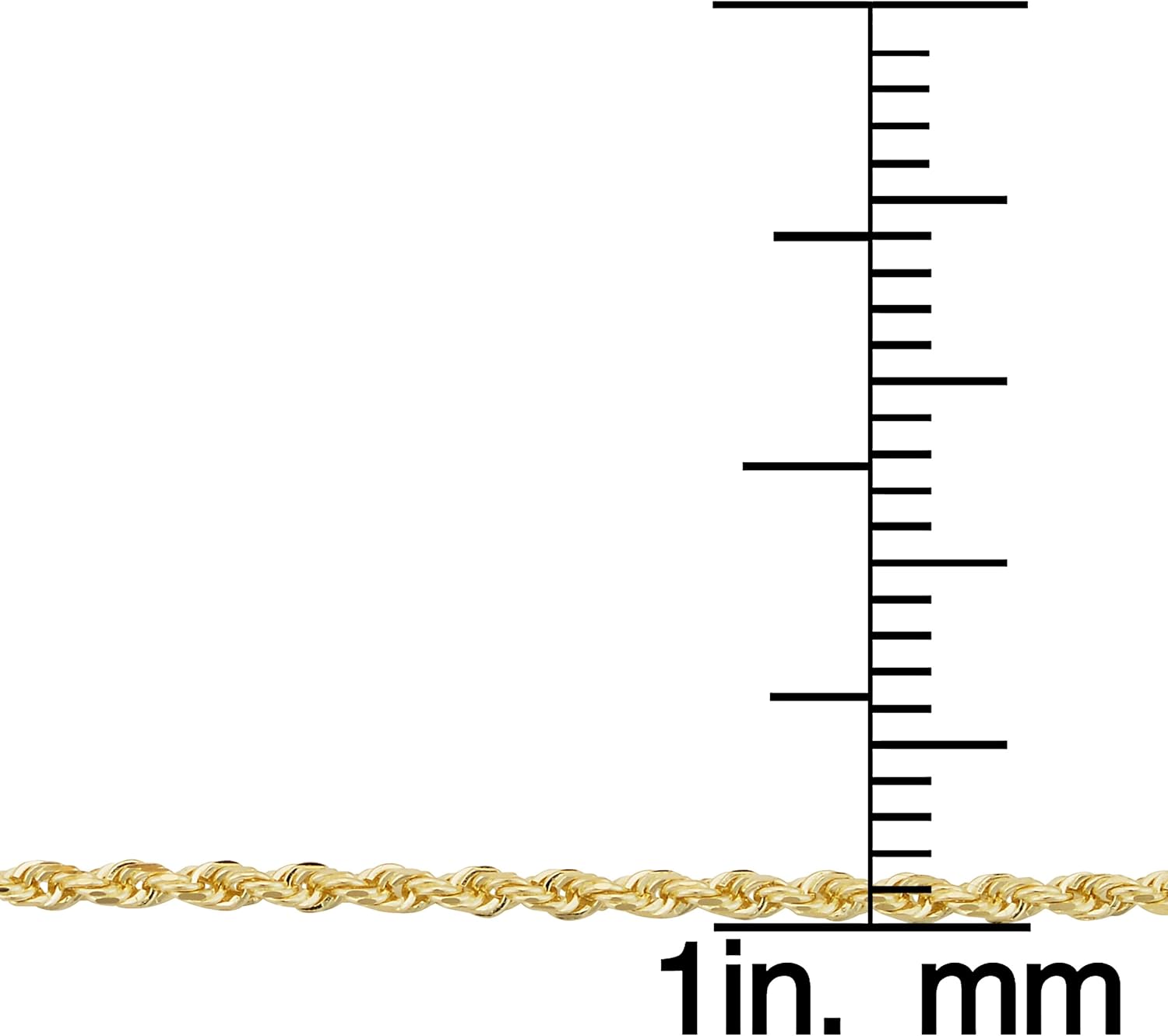 Kooljewelry 10k Yellow Gold Rope Anklet (1.8 mm, 10 inch) - Image 3