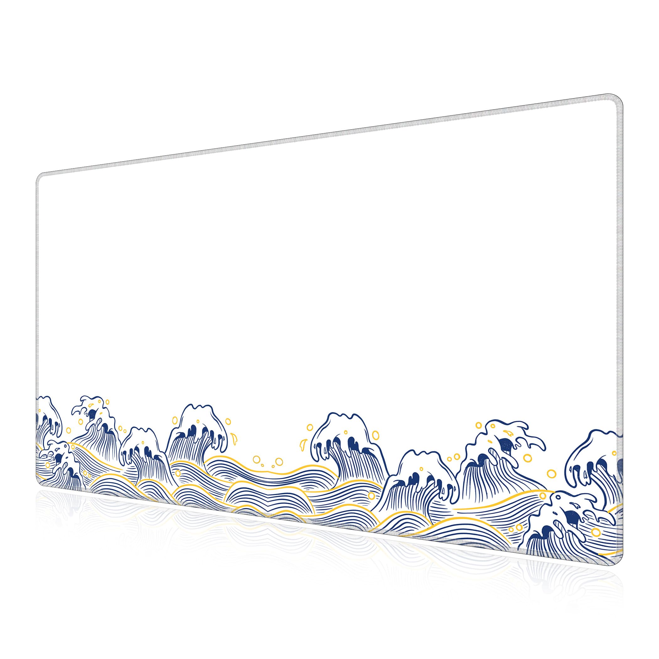 LL-COEUR Grande Tappetino per Mouse da Gioco Onde Marine 100x60x0,3cm Tappetino da Scrivania Esteso XXL Speed Gaming Mousepad XXL