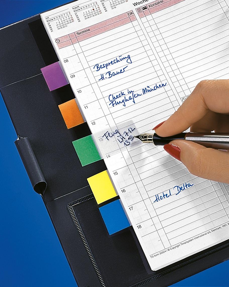 Sigel HN677 Tab Markers, Index Tab Flags, Removable, Transparent with Colored Tips (red,Mint,Violet,Yellow,Blue,Green,Orange), 0.47x1.97 inches, 280 Strips on a Boards