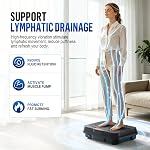 Vibration Plate Exercise Machine for Lymphatic Drainage Home Gym Equipment | 400 Lbs Capacity, 250 Speed Level, Pain Relief, Body Shaping, Gentle Recovery, Boost Circulation, Low-impact, Home Fitness