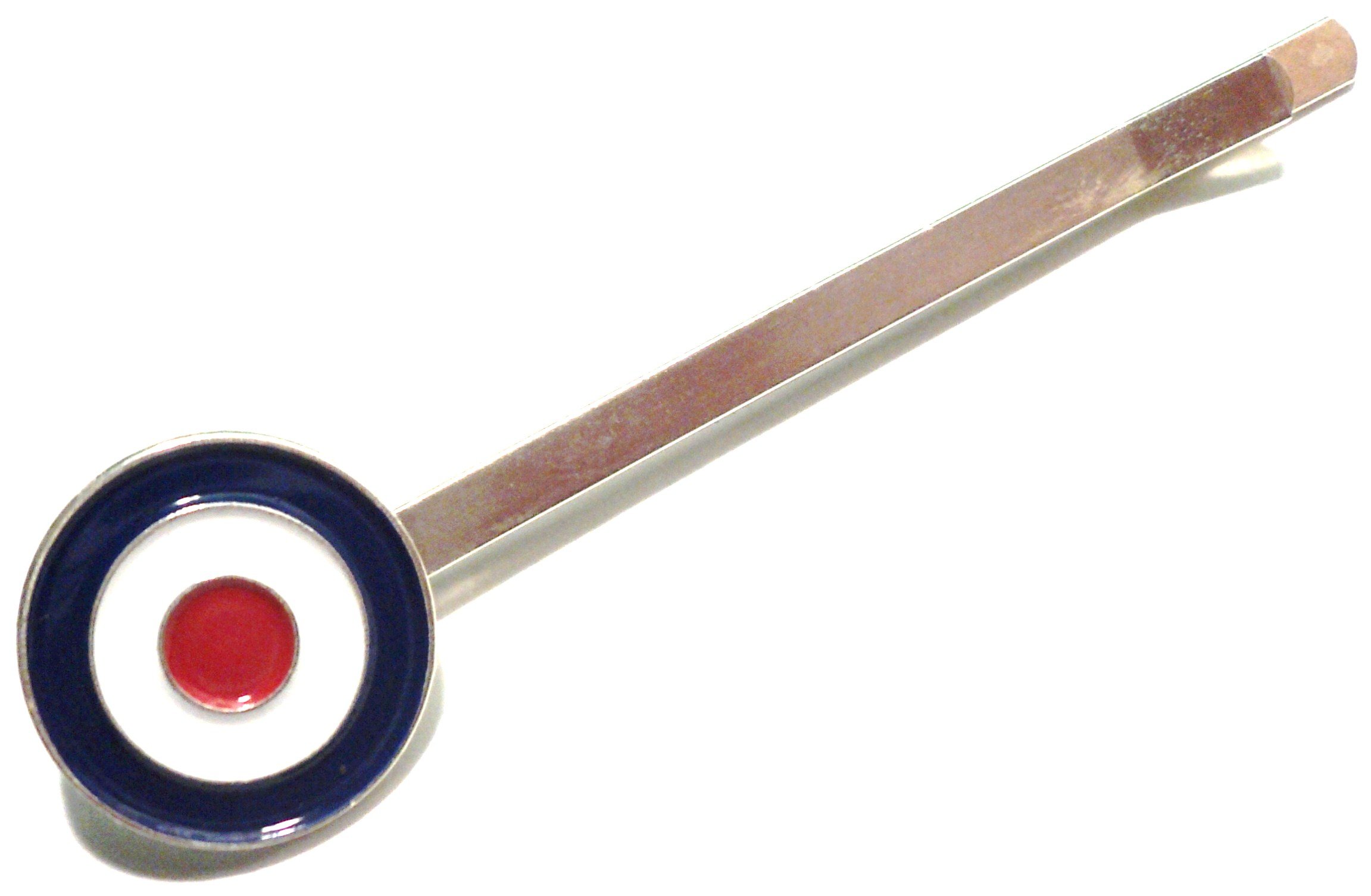 Girls Hairpin MOD RAF Target Roundel Female Scooterist Ladies Metal Hair Clip