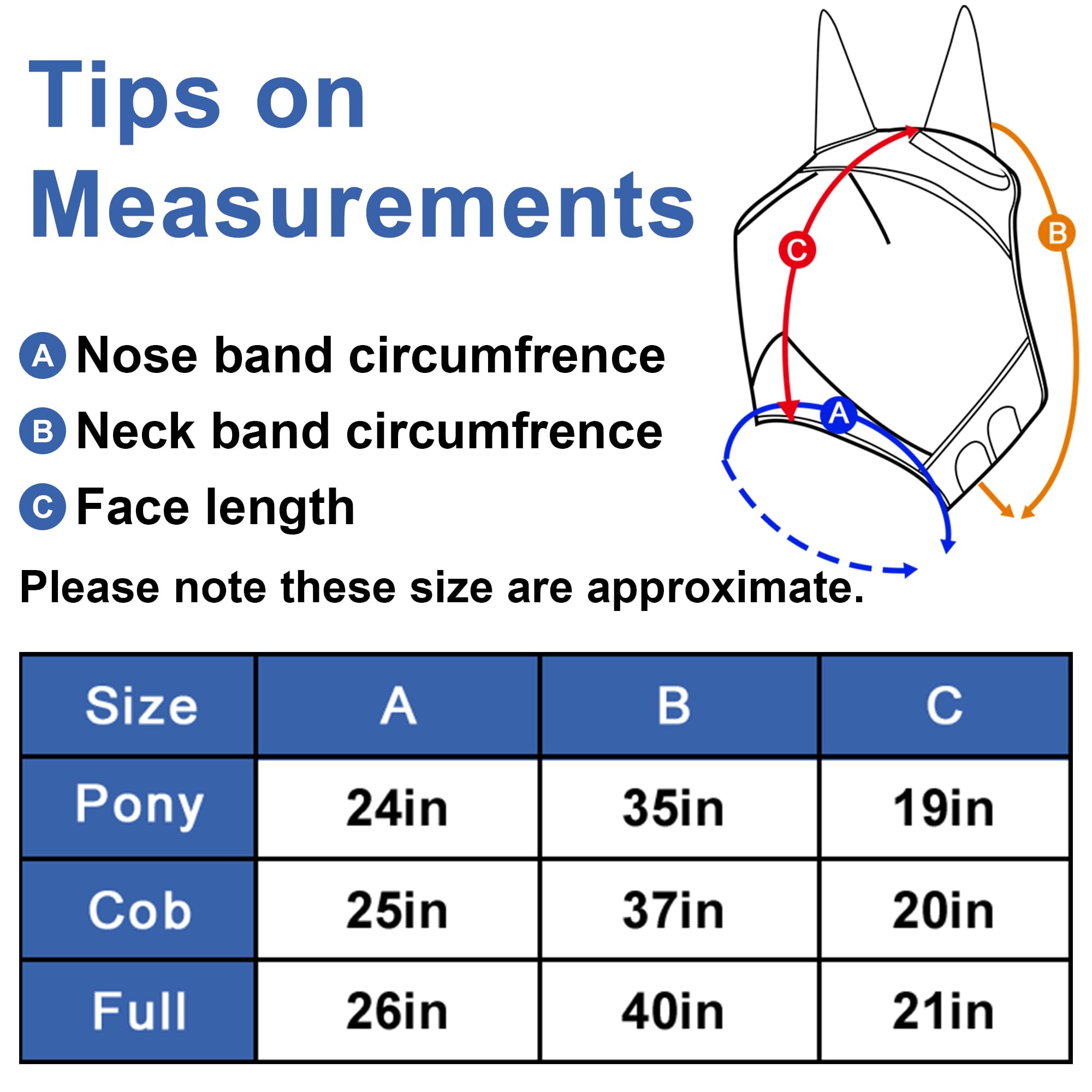 Leberna Horse Fly Mask with Ears, Smoothly Protect Face and Ears from UV & from Insects(Turquoise, Cob) - Image 4