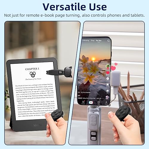 Miniatura 5 de Girador de páginas con control remoto para Kindle PaperWhite Oasis Kobo, accesorios de lectura, novelas y lectores electrónicos, cámara con