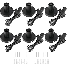 6Pcs Desktop Lamp Base Light Base Socket Screw Light Bulb Holder Base with 6 Feet Cord on Off Switch Plug for Holding Bulb for Your Night Light