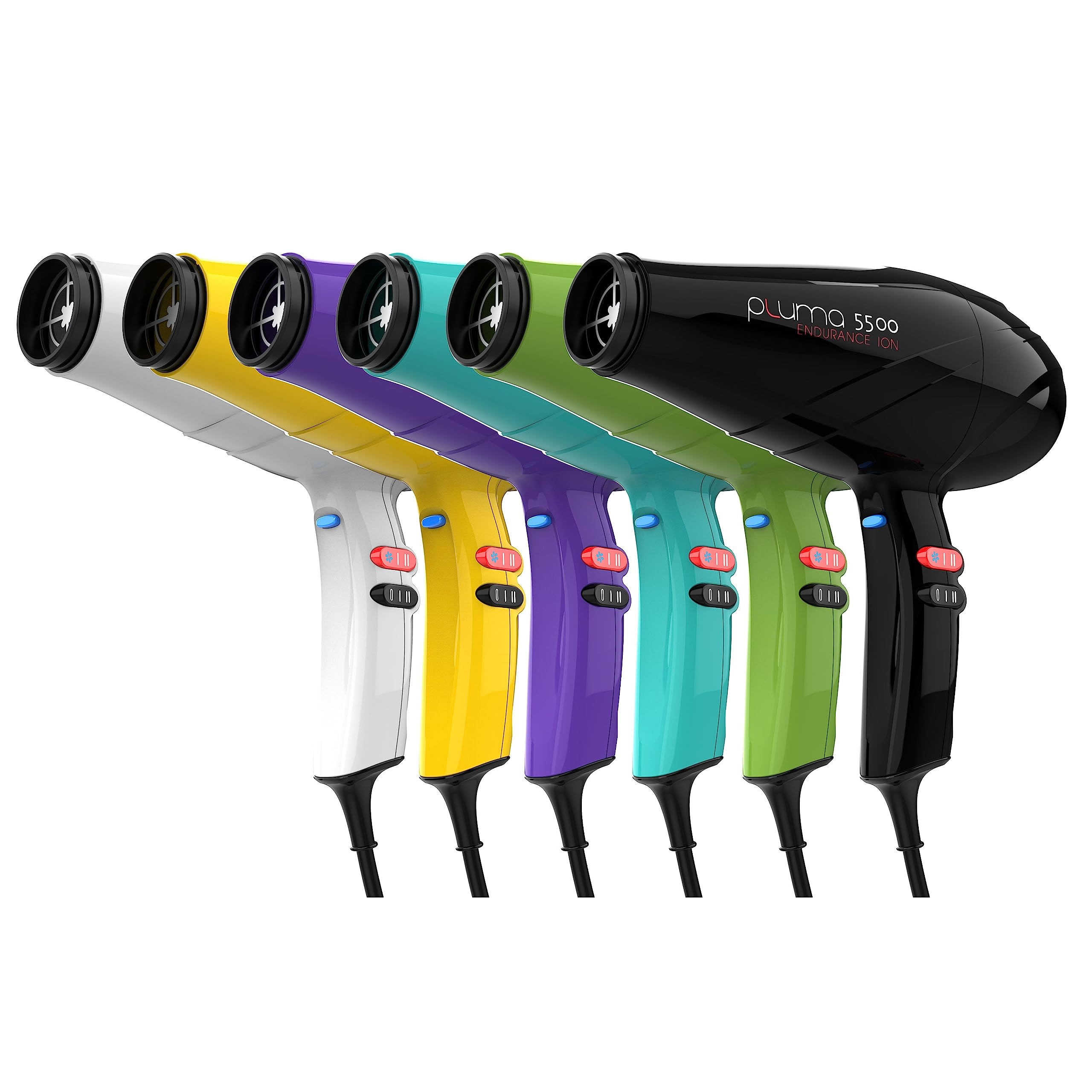 Gama Italy Professional Phon Pluma 5500 Ion, Asciugacapelli Professionale agli ioni, Viola