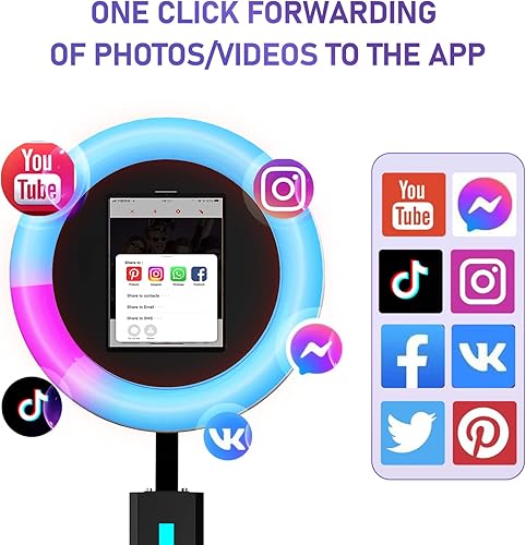 Miniatura 5 de Cabina de fotos portátil compatible con Ipad de 12.9 pulgadas, 10.9 pulgadas, 10.2 pulgadas, para Ipad Photo Booth Shell Stand Software App Control